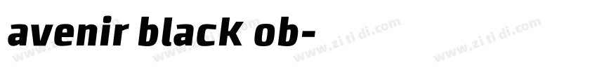 avenir black ob字体转换